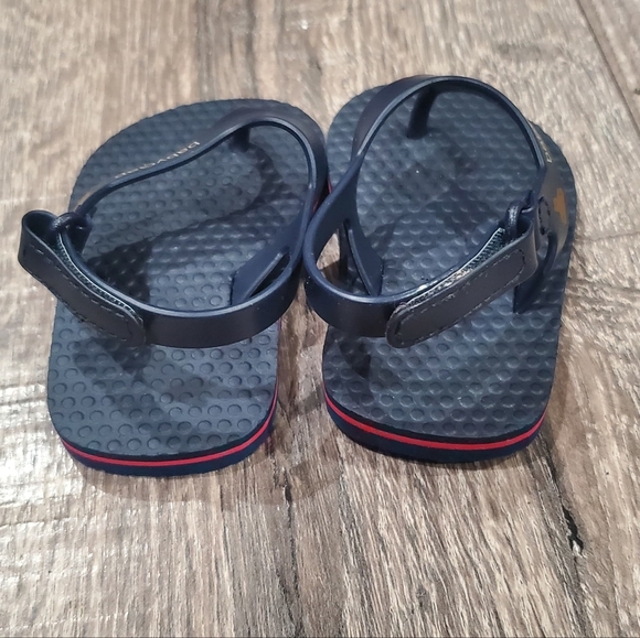 Baby GAP Flip Flops Size 0-3M Baby Navy Flip Flops - Picture 4 of 9